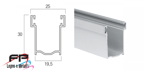 Guida in alluminio estruso A 30